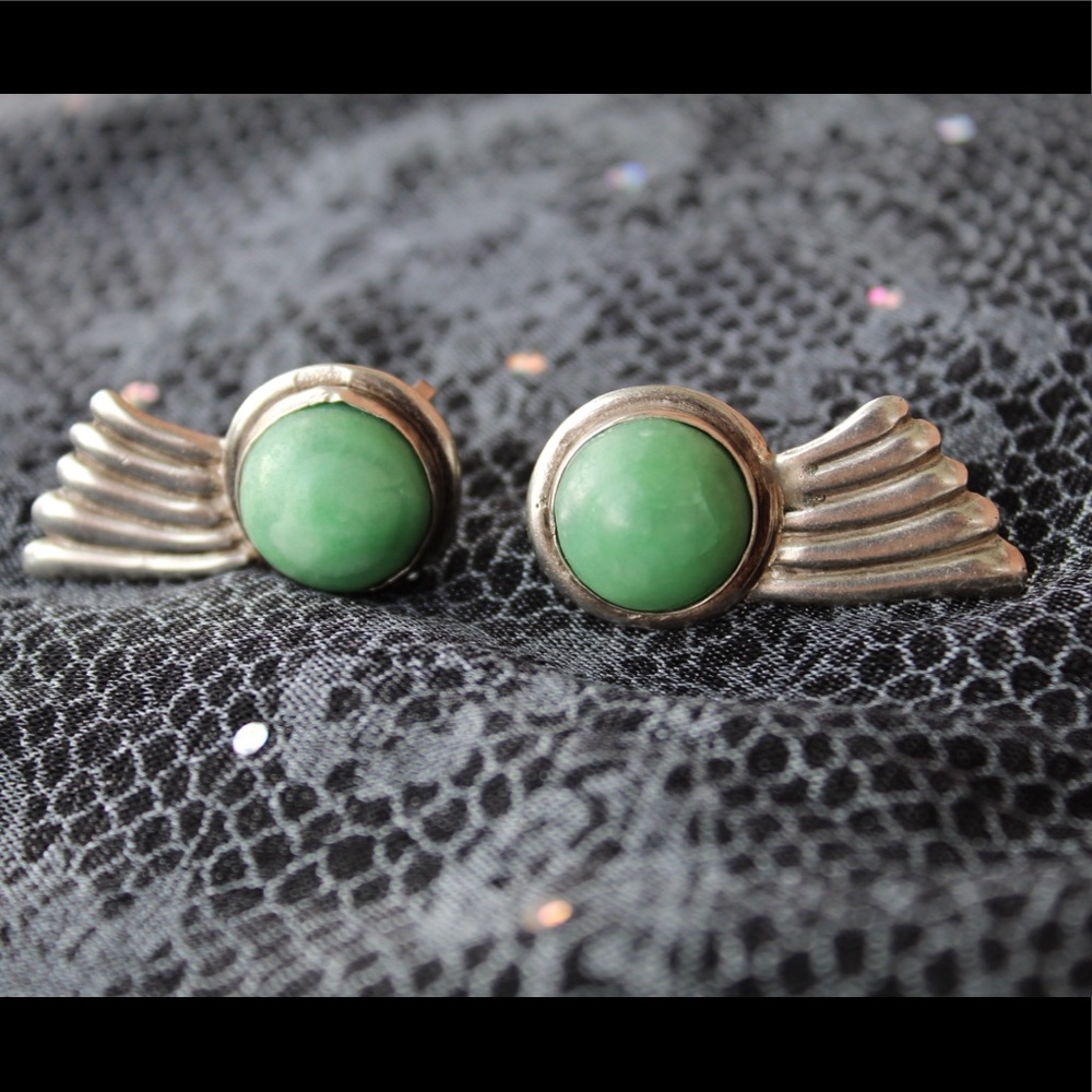 Vintage Mexican Sterling Turquoise Earrings